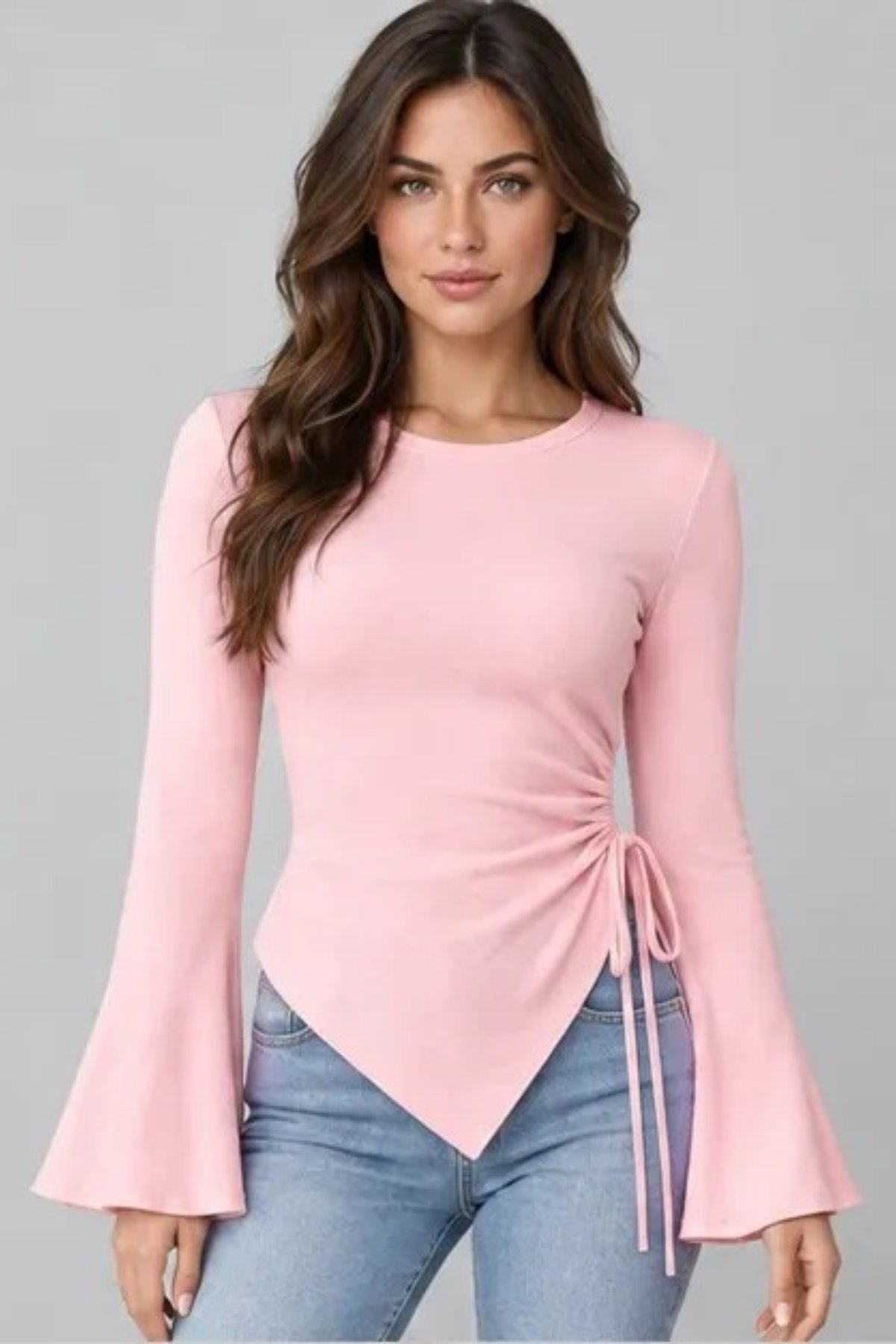acik-pembe-yuvarlak-yaka-drape-detayli-ispanyol-kol-ust-bluz-0