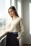 Siyah-Mor Bel Detaylı Pantolon ST090W20887001