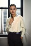 Siyah-Mor Bel Detaylı Pantolon ST090W20887001