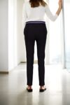 Siyah-Mor Bel Detaylı Pantolon ST090W20887001