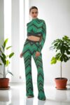 Yarım Balıkçı Desenli Uzun Kollu Bluz 22217665